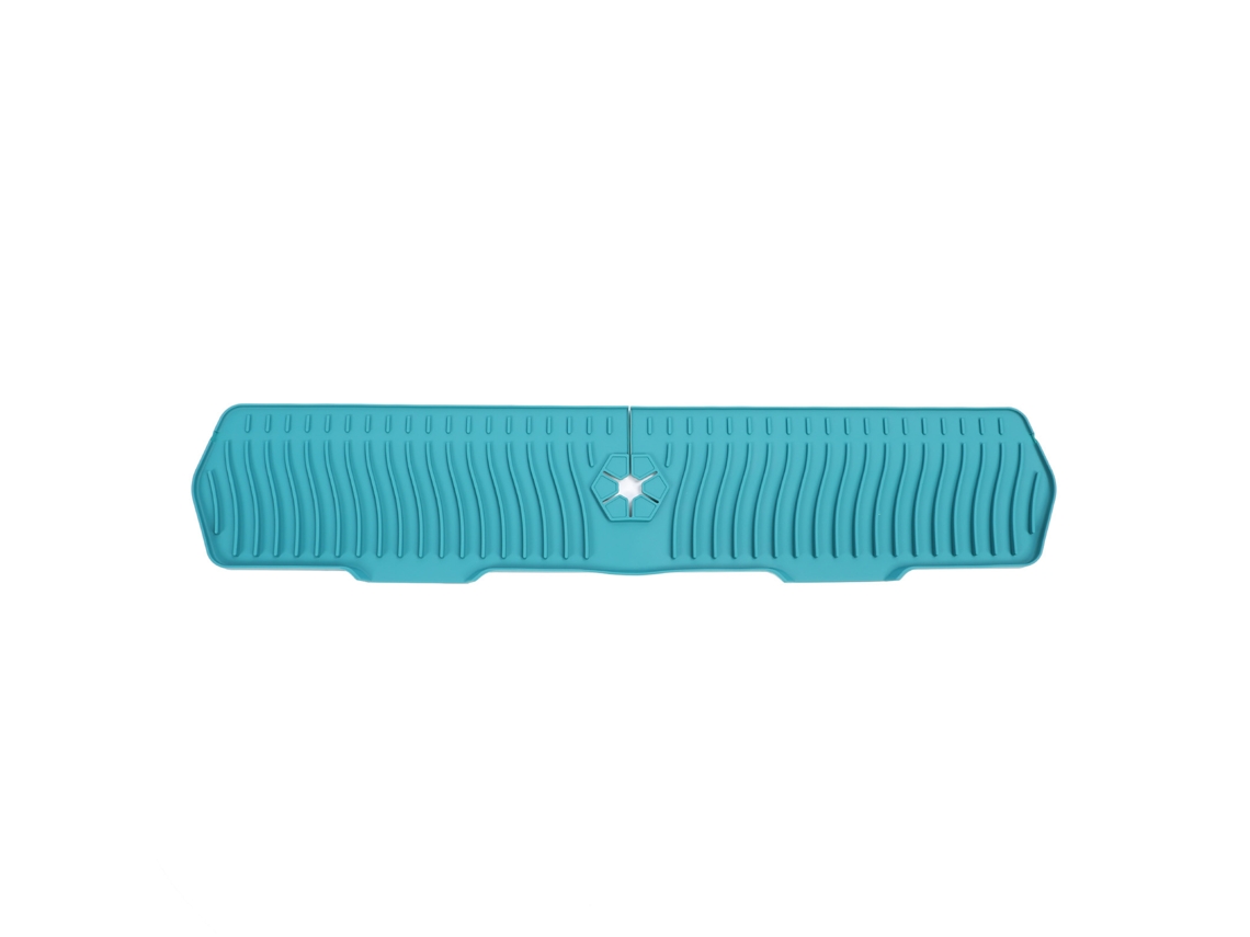 Protector Antisalpicaduras De Silicona Para Fregadero De Cocina, Bandeja Recogegotas, Ajustable, 76 Cm, Verde.