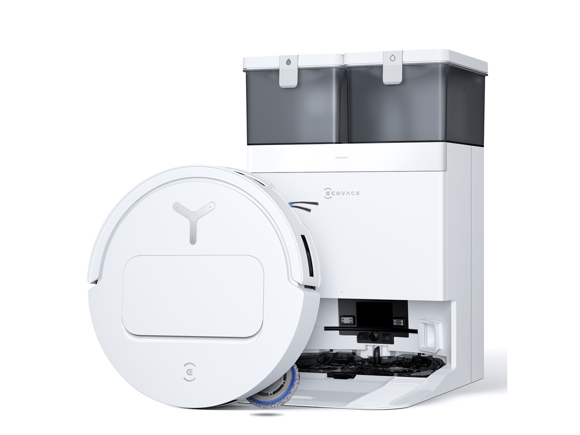 Robot Aspirador Ecovacs T50pro Omni Gen3, Ultrafino 81 Mm, Estación Omni (lavado-secado-vaciado), 25000 Pa, Aivi 3d, Zerotangle3.0, Truedge2.0, Blanco