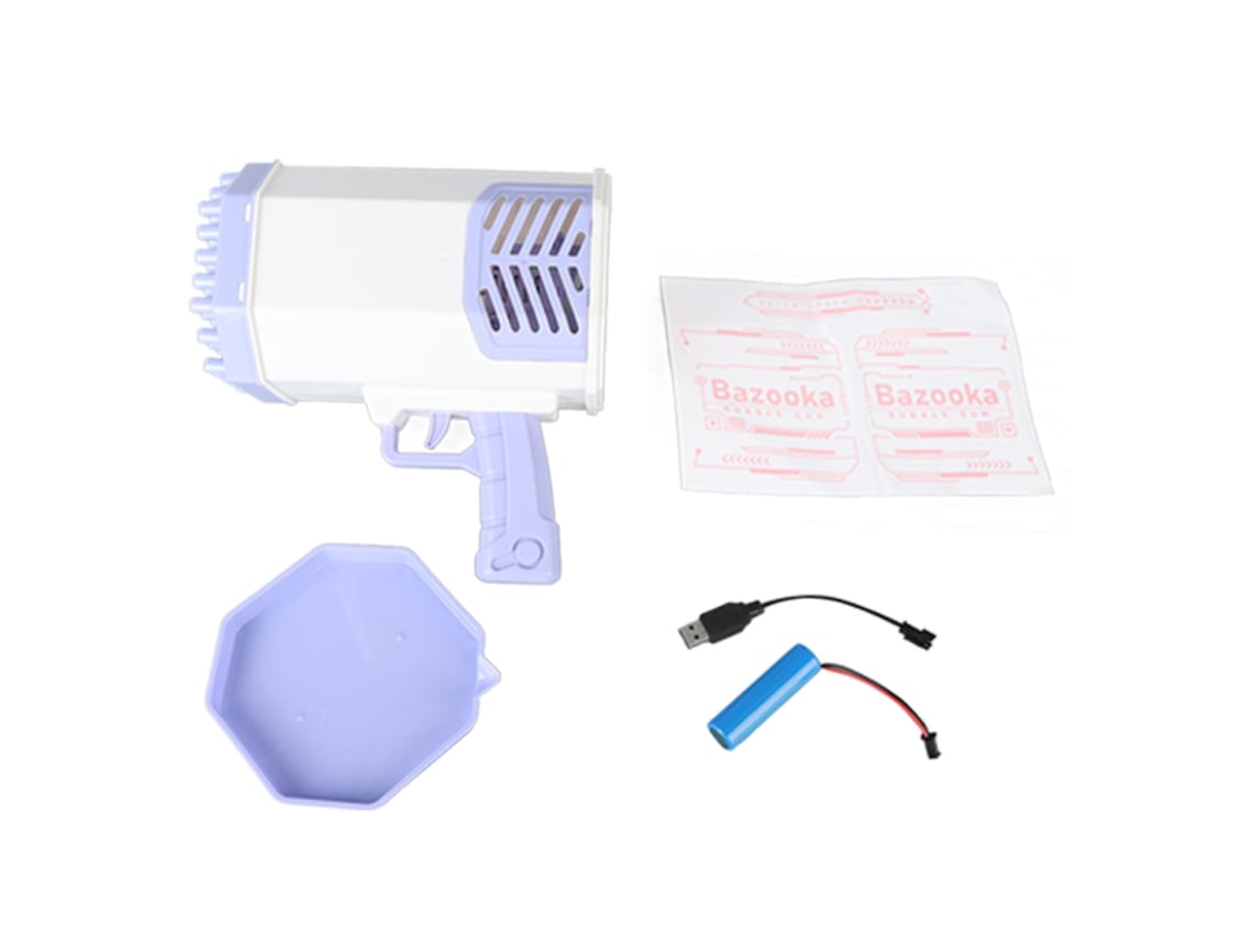 Máquina De Bolhas Elétrica Manual Para Crianças Adultos Festas Aniversário Casamento Brinquedo Externo Roxo 88 Buracos