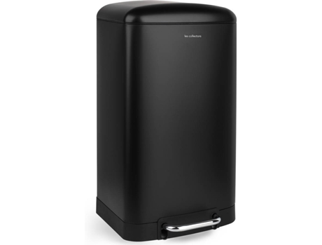 Cubo de Basura LES COLLECTORS N°867 (Negro - Acero Inoxidable - 40 L)