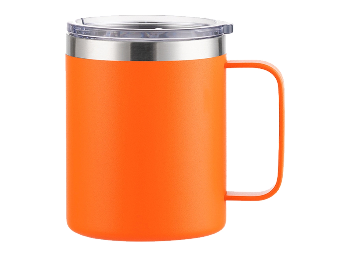 MEOIRUERY Taza de Acero Inoxidable con Asa, Doble Capa, Aislamiento Térmico, Estilo Moderno