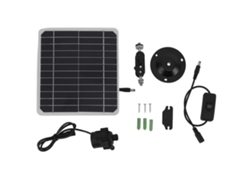 Bomba de agua solar de 50 W con kit de panel solar. Funcionamiento 24 horas. Bomba de fuente solar con interruptor de ajuste para bebederos de pájaros y peceras.