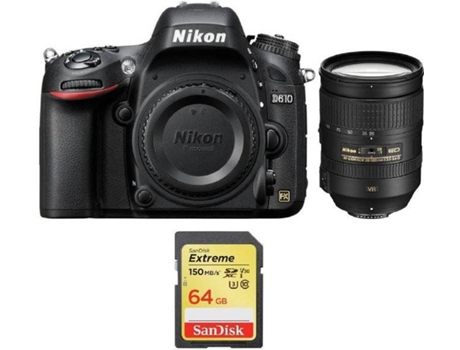 Kit Cámara Réflex NIKON D610 AF-S 28-300MM F3.5-5.6G ED VR + Tarjeta SD de 64GB