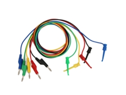 5 Cables De Prueba Apilables De 4 Mm Con Conector Banana Para Multímetro, 1 M, Con Pinza, Accesorio De Prueba P1045