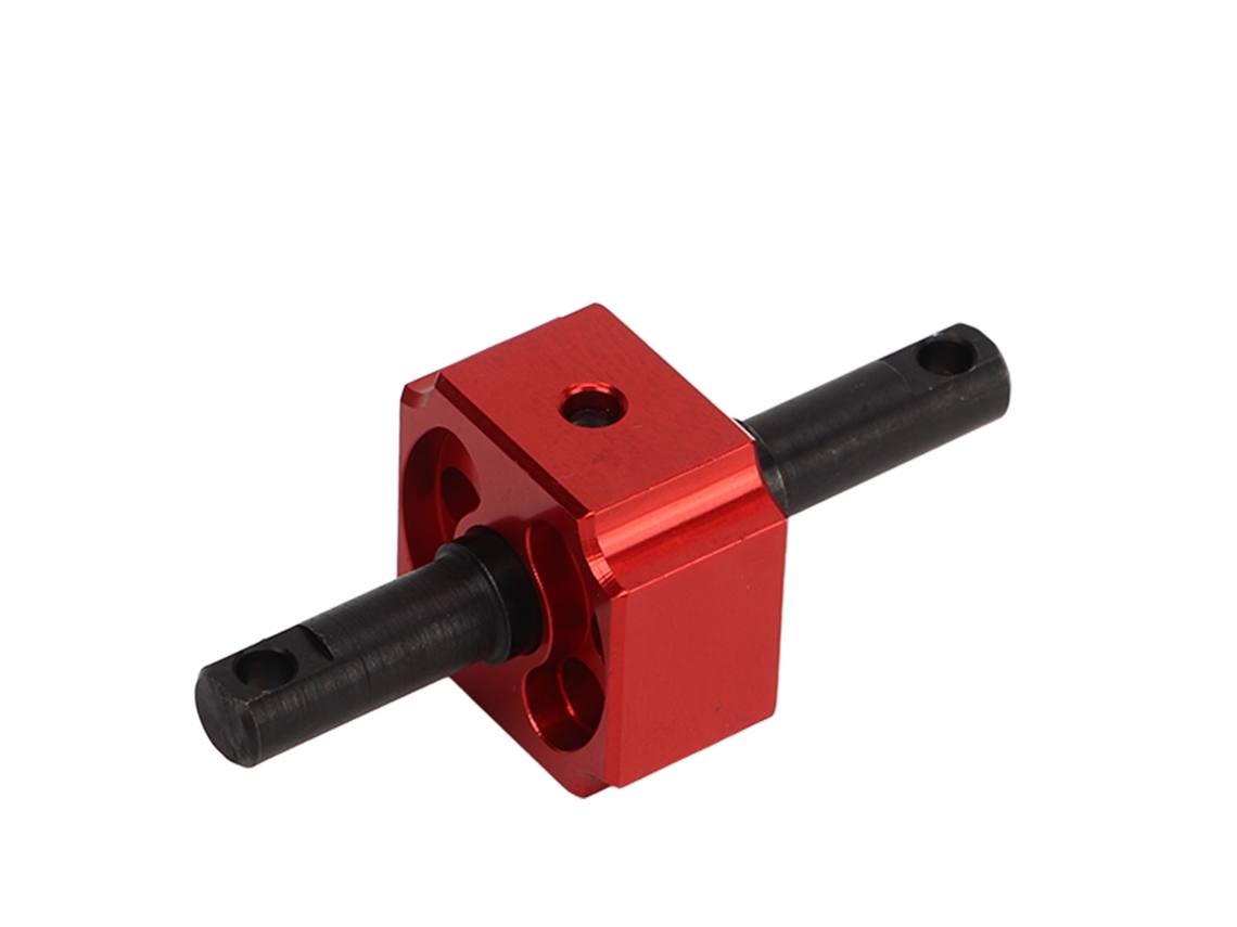 Bloqueo de diferencial de eje recto de aluminio para coche RC Traxxas Drag Slash 1967 C10 1/10, rojo