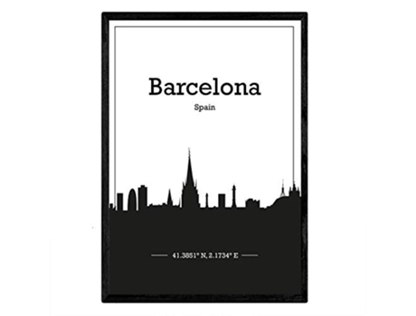 Poster NACNIC Mapa de Barcelona España (A3)