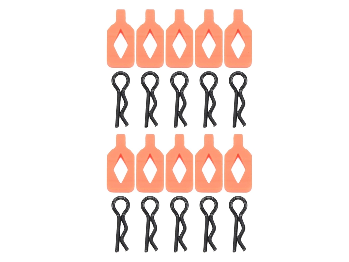 Juego De 10 Clips Para Carrocería Rc: Clips De Pasador Curvos, Ligeros Y Resistentes, Adecuados Para Axial A Escala 1/24.