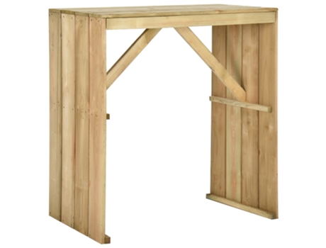 Mesa alta de cocina VIDAXL Marrón Madera (100x60x110 cm)