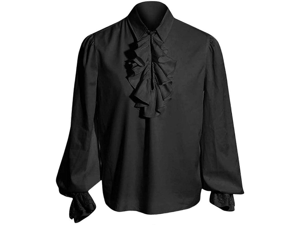Camisa De Pirata Medieval, Manga Larga, Blusa Steampunk Renacentista, Disfraz Blanco.