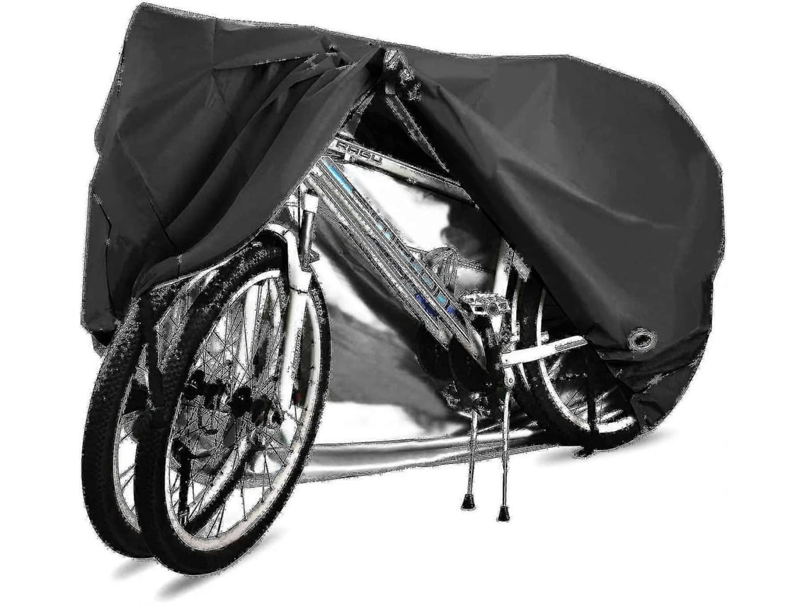 Capa impermeável e respirável Omni-Deck para bicicletas, em tecido 210D, com ilhós para cadeado, protege 2 bicicletas de montanha e de estrada para uso externo.