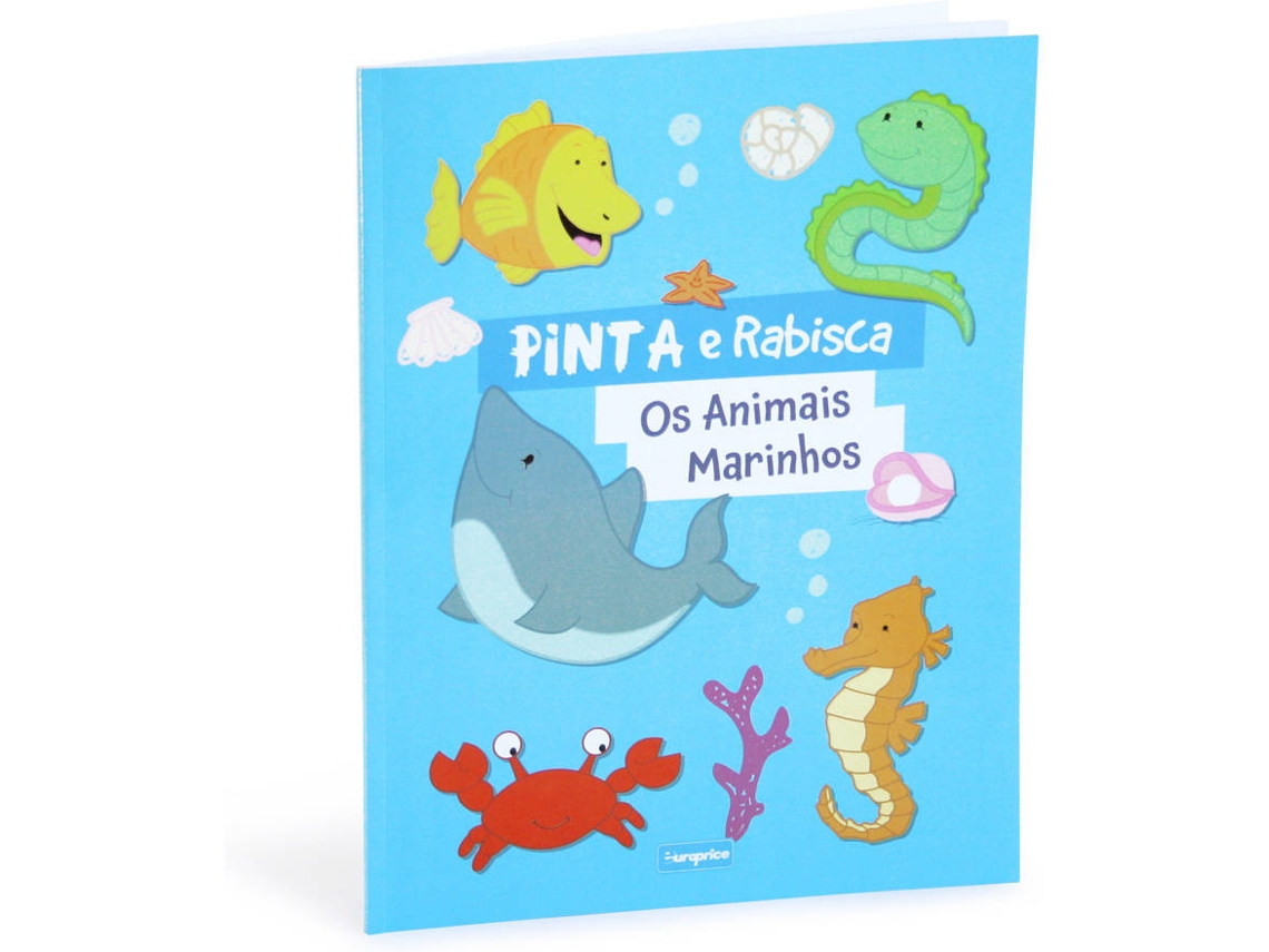 Libro Pinta e Rabisca - Os Animais Marinhos de Europrice (Portugués)