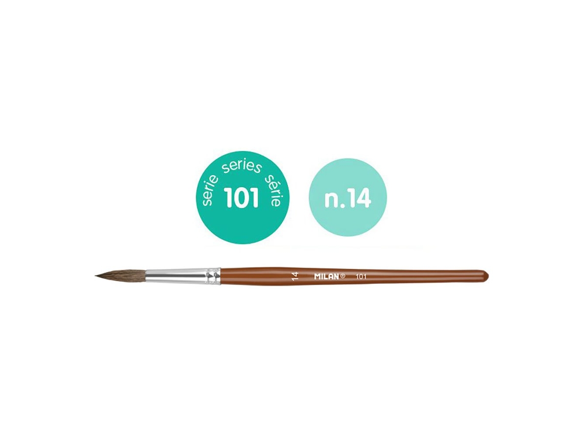 Pincel Escolar Redondo S Serie 101 Não. 14 Castanhomilan