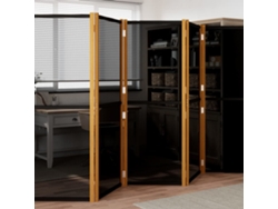 Biombo Divisor De 5 Paneles Negro 350x180 Cm