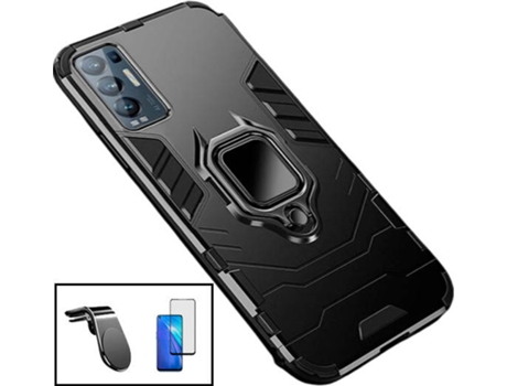 Carcasa, Protector y Soporte para Auto Oppo Find X3 Neo PHONECARE Military Defender Negro