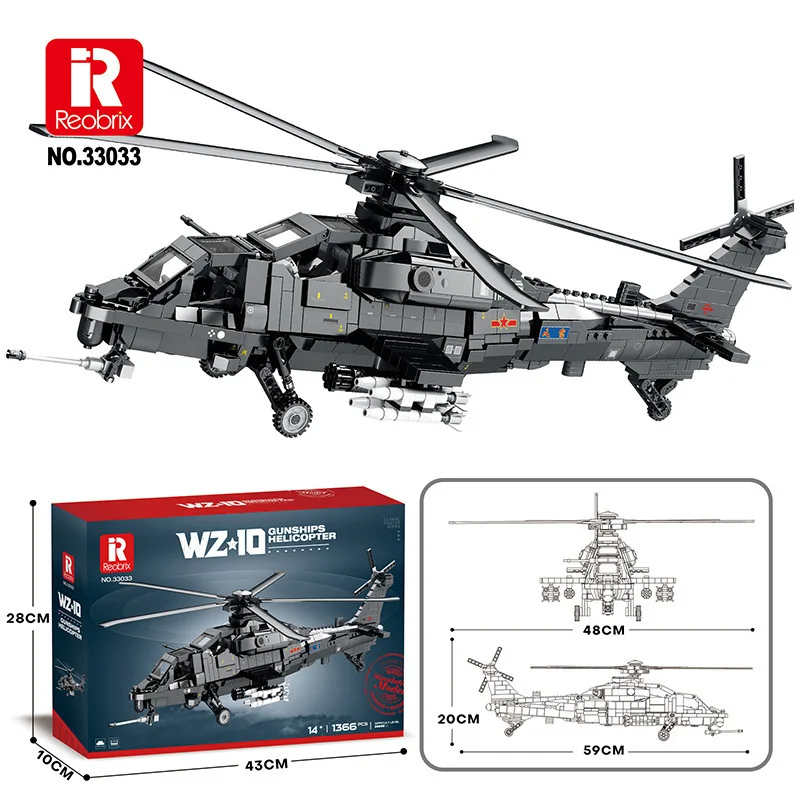 (33033) Modelo De Bloques De Construcción Militares Moc Juguete Para Niño Adorno Creativo Regalo Educativo