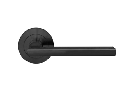 Manivela Con Roseta Redonda de Aluminio Rental Ø50 Negro Mate HERRAJES ALK