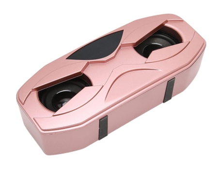 Pequeño altavoz Bluetooth altavoz inalámbrico portátil sin pérdidas Pantalla LED Función de radio FM 4 modos de reproducción para viajes rosa BISBI...
