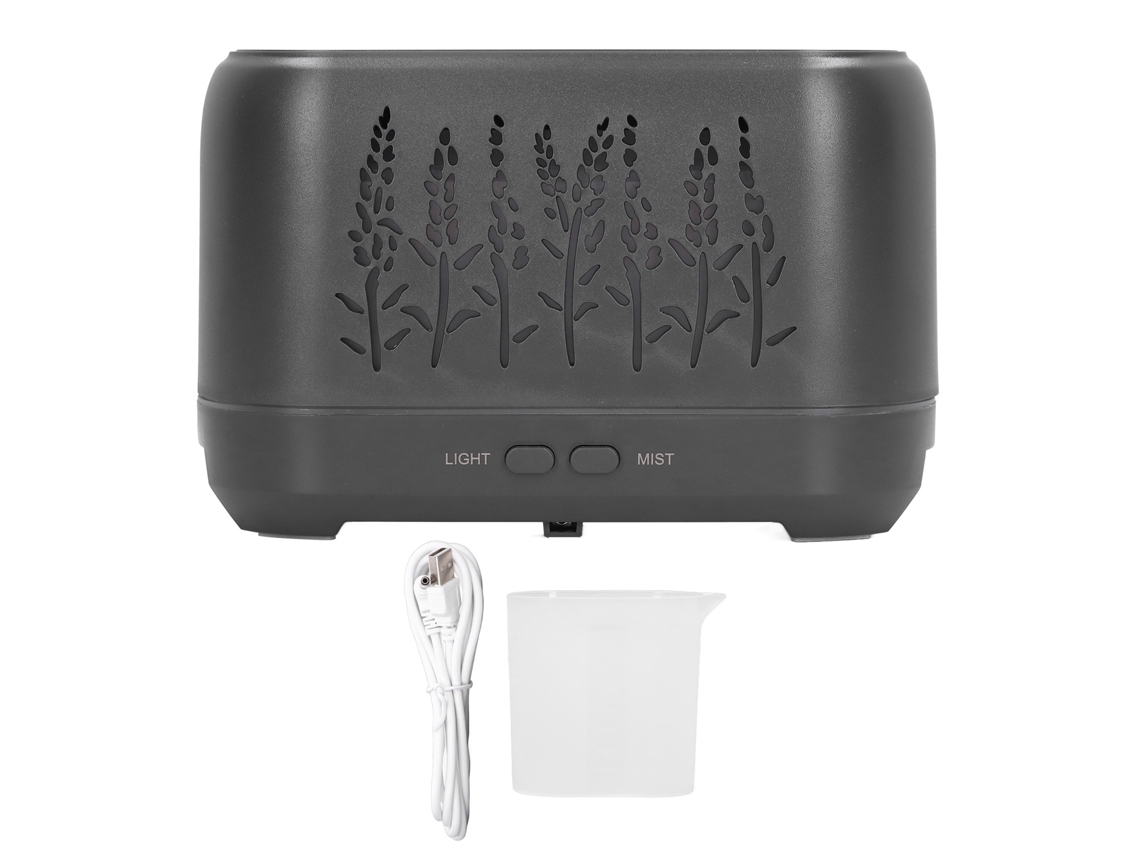 Humidificador USB de 200 ml con lámpara ambiental ultrasónica de llama hueca para aromaterapia