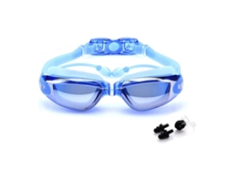 Gafas de natación grandes con revestimiento de electroplatino, impermeables y antivaho para hombres y mujeres.