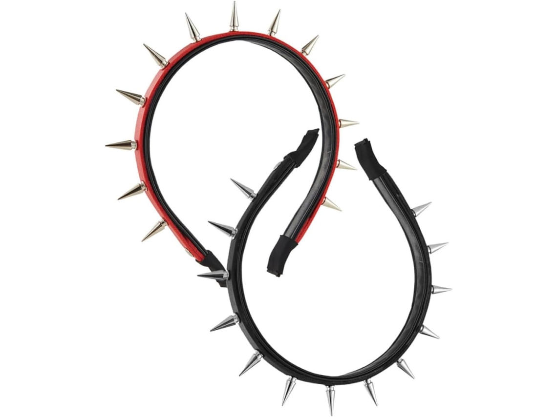2pièces -tête A Pointes Style Punk Lot Pour Mujer Diadema Clouté Halloween Et Cosplay Accessoire De