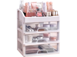 Organizador De Mesa Cryfokt Em Plástico Transparente Com 3 Gavetas Para Maquiagem, Para Escritório, Material De
