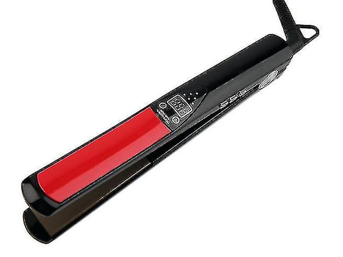 Plancha de pelo 2 en 1 Yunzii con control LED de doble voltaje - Negra