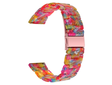 Correa de acero inoxidable con hebilla para Samsung Galaxy Watch4 Classic 42mm/46mm - azúcar arcoiris