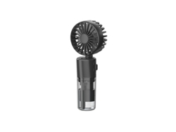 Ventilador nebulizador 2 en 1 Eifson, 4 velocidades, plegable 180°, con depósito de agua extraíble (negro)