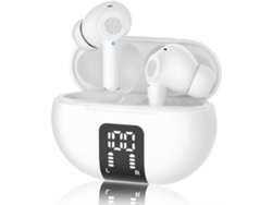 Auriculares Inalámbricos Horas Tiempo Reproducción Led Intra YEMAESRE Tela Bluetooth Blanco
