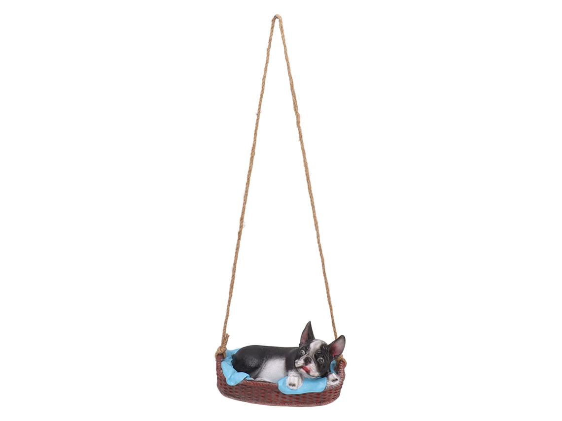 Figura De Perro De Resina Para Decoración De Jardín, Regalo Para Exteriores, Bulldog Negro