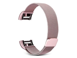 Correa Para Fitbit Charge 2 Correa De Pulsera De Reloj Inteligente De Acero Inoxidable Rosa CHRUI