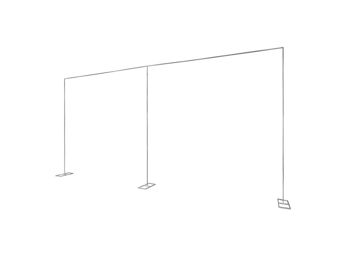 Soporte para fondo de boda, elegante diseño plateado, resistente, plateado, tamaño XL OEM