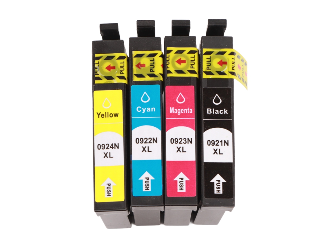 4 Cartuchos De Tinta Bk Cmy Para Impresoras Stylus T26 T27 Tx106 Tx109 Tx117 (400 Páginas)