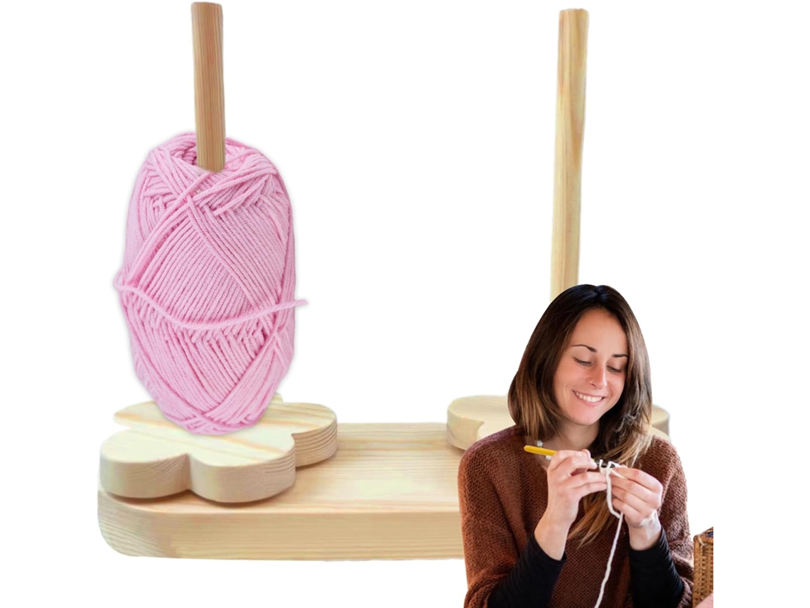 Soporte Para Lana - Organizador De Almacenamiento De Madera, Dispensador De Hilo, Soporte Portátil Para Lana, Para