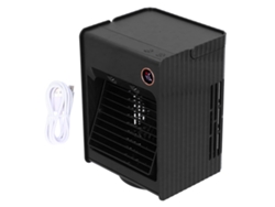 Ventilador humidificador oscilante USB 2 en 1 con luz - Negro