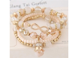 Pulsera étnica multicapa con cuentas de cristal para mujer, pulsera de piedra. Nostalgia88