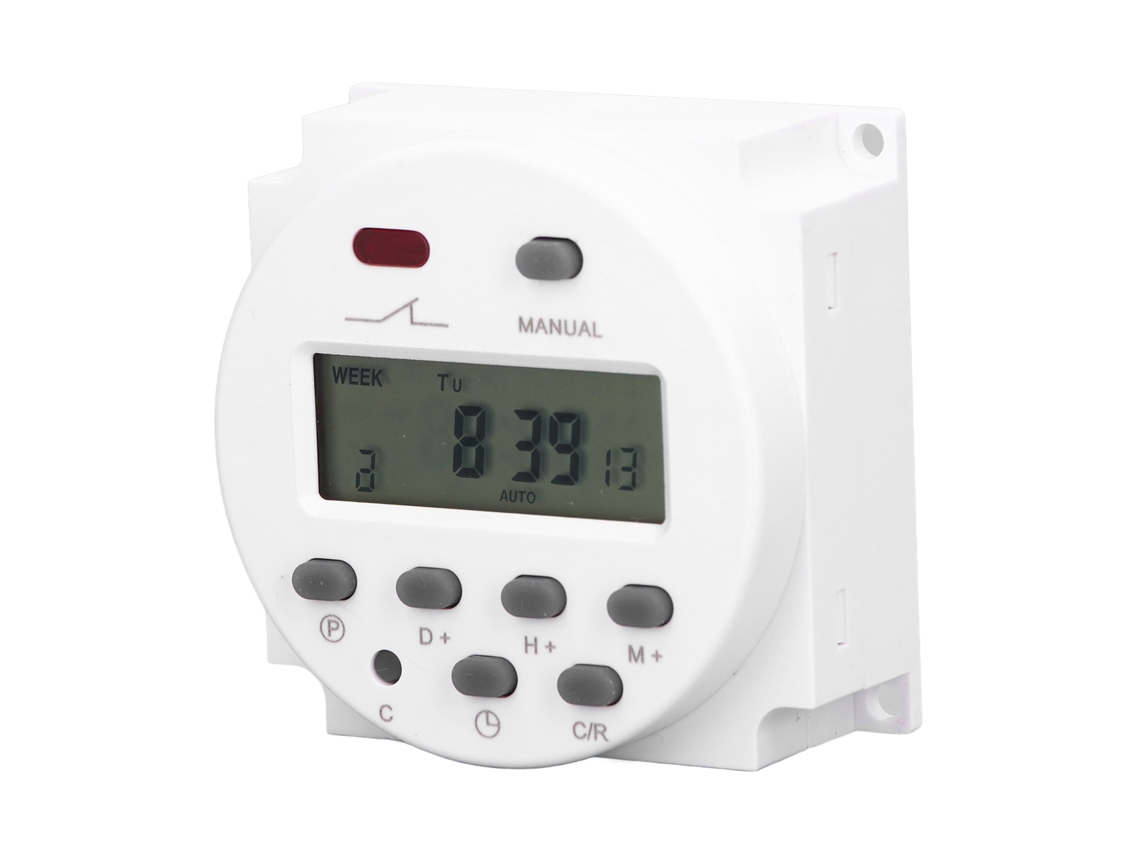 Temporizador Electrónico Programable Con Pantalla Lcd, 16 Interruptores Digitales, Modos De Encendido/apagado, 220-240 V.
