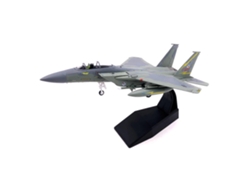 (f-15 I) Modelo De Avión Militar Ensamblado En Metal A Escala 1:100 Del Avión De Combate Estadounidense F-15 Strike Eagle.