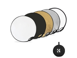 Reflector De Luz Para Fotografía Kf Concept 60cm 5 En 1 Con Bolsa Para Estudio Exterior Producto Retrato Boda