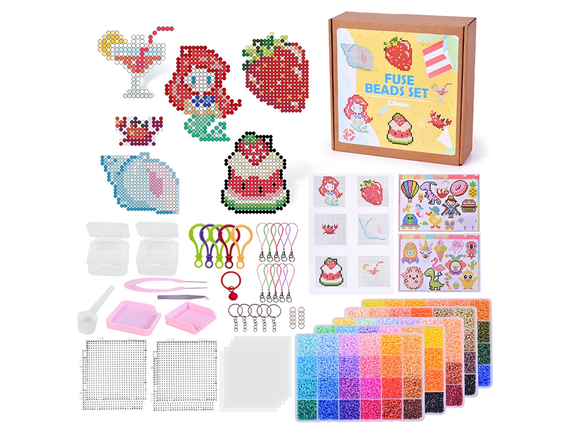 Kit De Cuentas Czhhmart Fusion Con Más De 10 000 Cuentas De Colores De 2,6 Mm, Para Manualidades Infantiles, Estilo 1