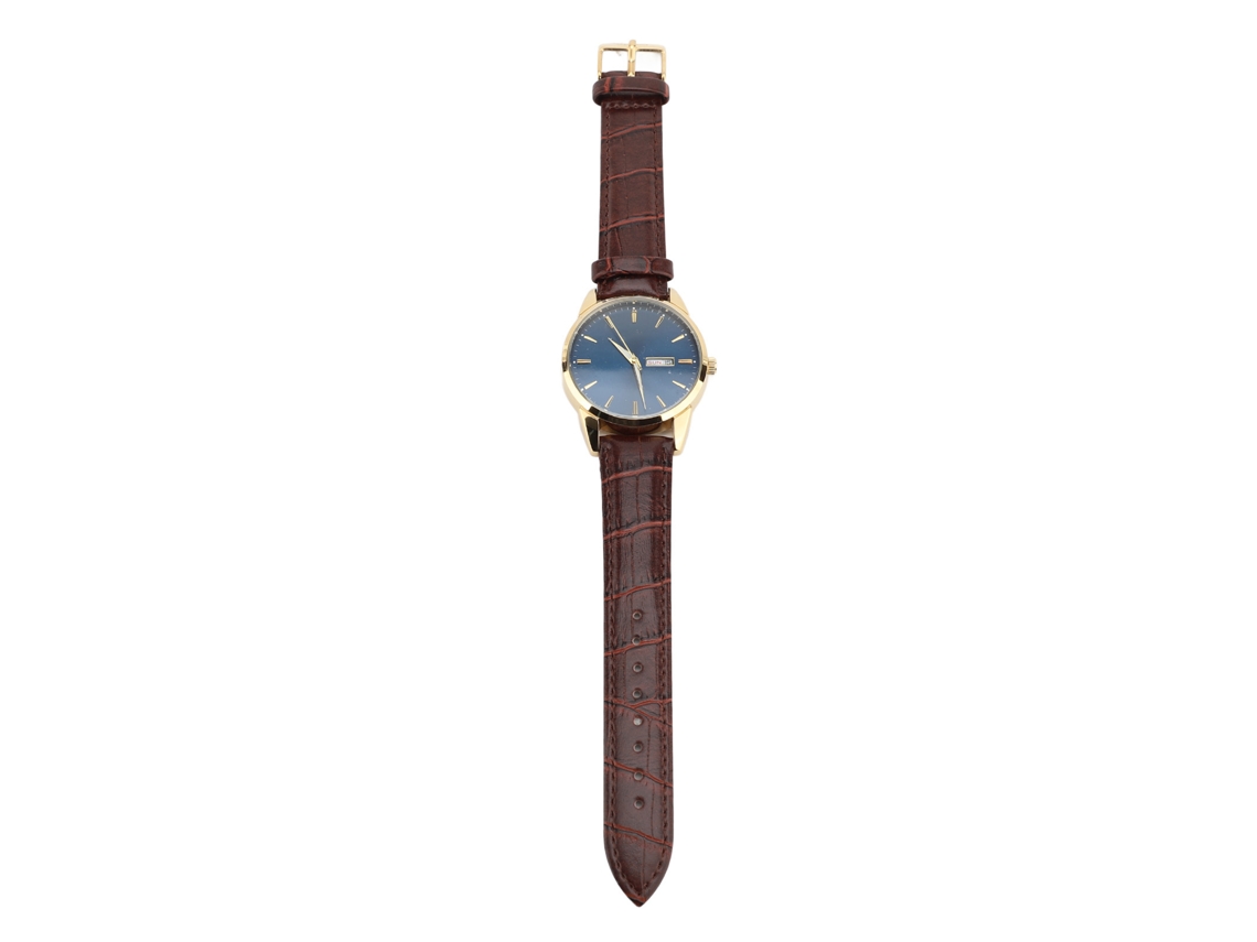 Reloj De Cuarzo Para Hombre Con Pantalla Luminosa, Fecha, Resistente Al Agua Hasta 30 M Y Correa De Piel Sintética.