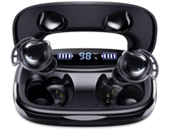 YEMAESRE Auriculares Bluetooth Sin Tiempo De Reproducción Reducción De Graves Profundos Impermeable Negro