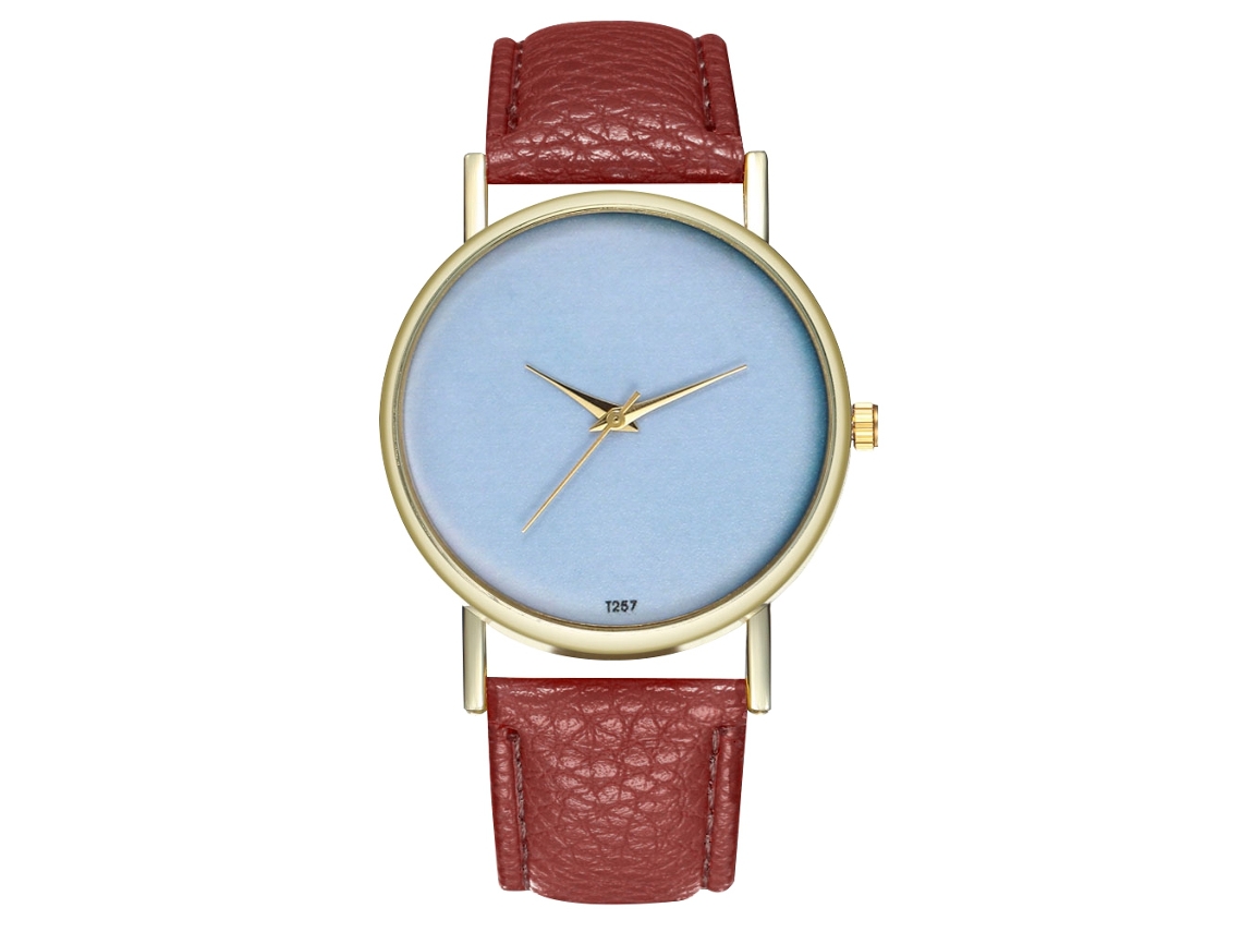 Reloj De Pulsera Unisex De Moda Cuarzo Para Ocio Café Zhoulianfa
