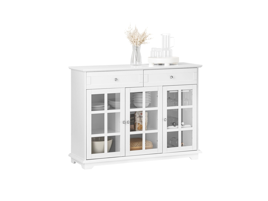 Fsb77-W Aparador de Cocina con 3 Puertas y 2 Cajones SOBUY