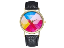Reloj Casual De Moda Unisex Zhoulianfa Con Correa De Cuero Y Movimiento De Cuarzo Negro.