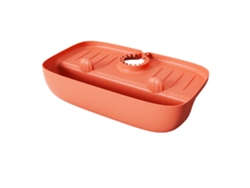 Protector contra salpicaduras para fregadero de cocina, multifuncional, con almacenamiento, para grifo, desagüe para baño y cocina, color naranja