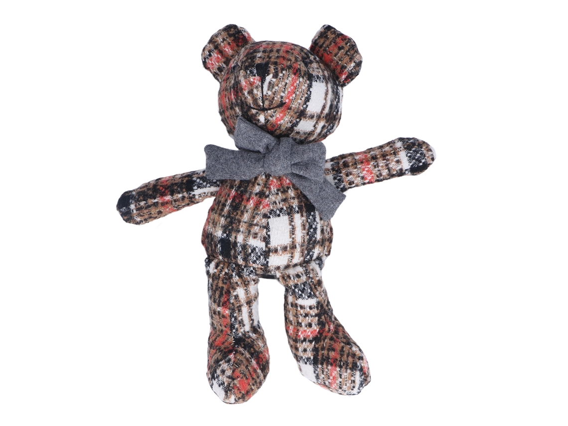Ats-muñeco De Oso Cartoony De 11.81 Pulgadas Con Lazo Tierno Peluche Suave Regalo De Cumpleaños San Valentín Marrón Oscuro