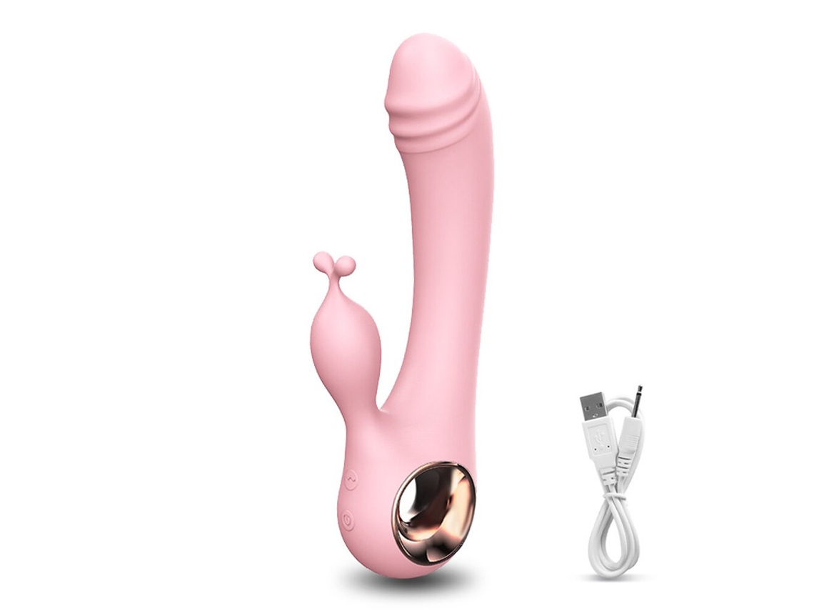 Vibrador De Masaje De Doble Cabeza Con 10 Modos De Vibracin Para Mujeres (rosa)
