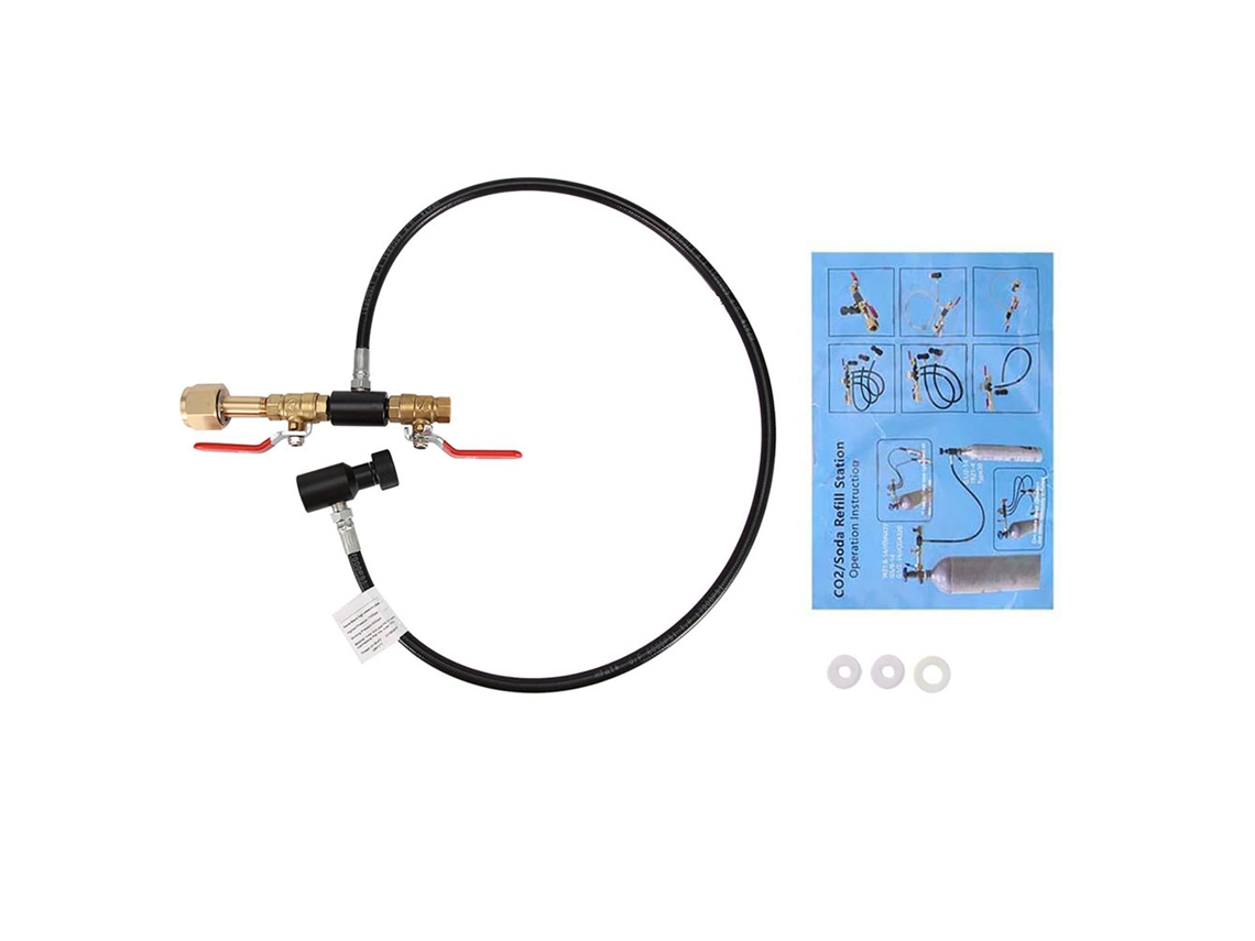 Adaptador De Recarga De Co2 Cga320 Con Manguera De 36" Para Llenar El Tanque.