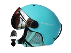 Casco de esquí, gafas protectoras, deportes al aire libre, esquí, snowboard Mdug (azul M)